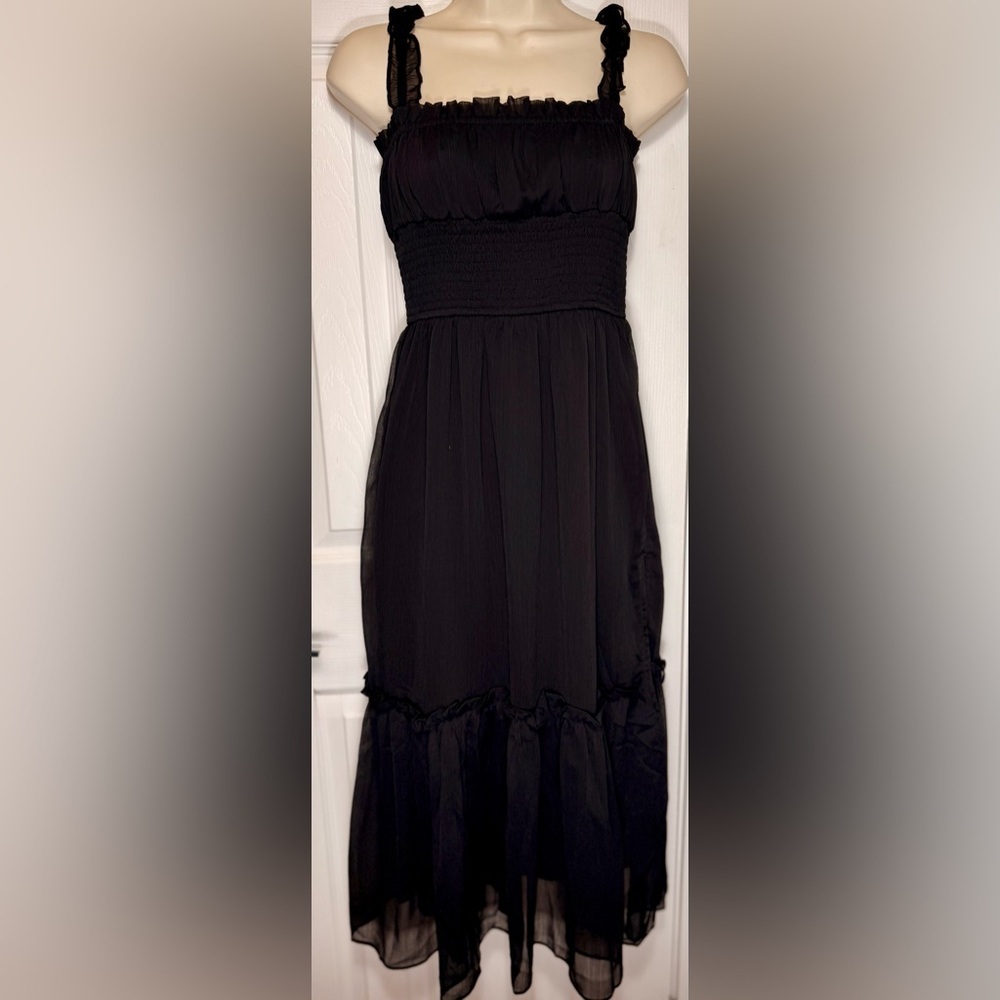 OPT Smocked-Waist  Midi Dress